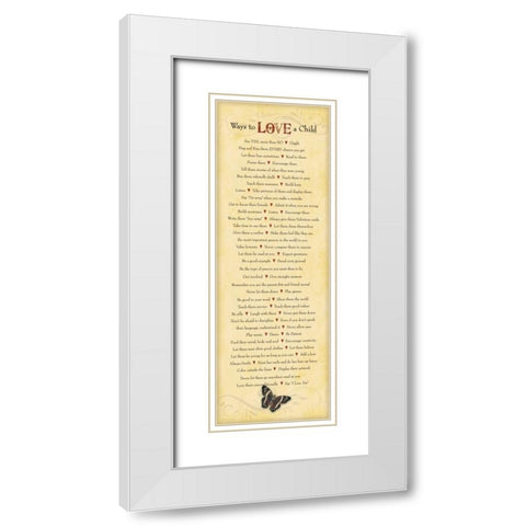Love a Child White Modern Wood Framed Art Print with Double Matting by Marrott, Stephanie