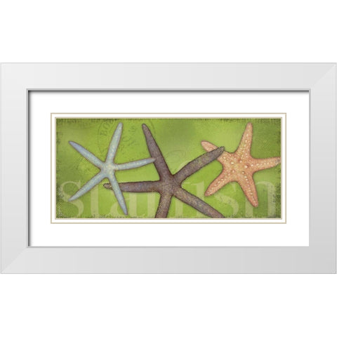 Star Fish White Modern Wood Framed Art Print with Double Matting by Marrott, Stephanie