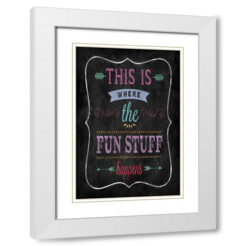 Fun Stuff White Modern Wood Framed Art Print with Double Matting by Marrott, Stephanie