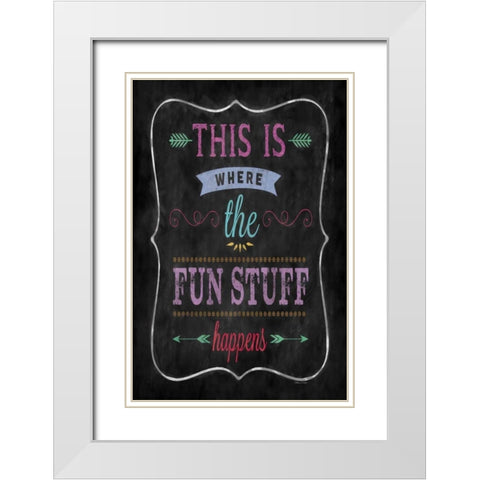 Fun Stuff White Modern Wood Framed Art Print with Double Matting by Marrott, Stephanie