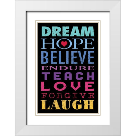 Dream White Modern Wood Framed Art Print with Double Matting by Marrott, Stephanie