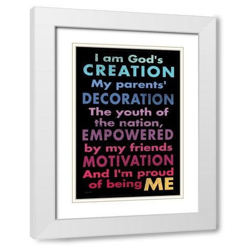 Being Me White Modern Wood Framed Art Print with Double Matting by Marrott, Stephanie