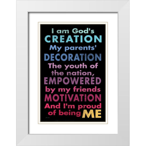 Being Me White Modern Wood Framed Art Print with Double Matting by Marrott, Stephanie