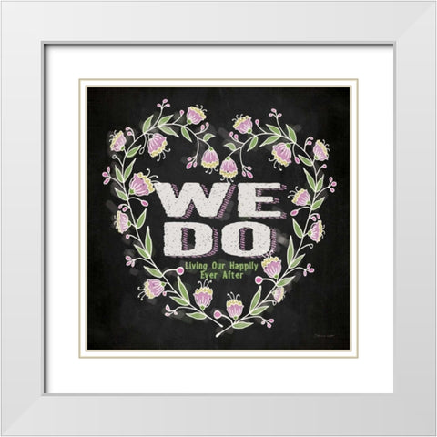 We Do White Modern Wood Framed Art Print with Double Matting by Marrott, Stephanie