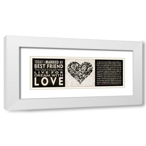 Today White Modern Wood Framed Art Print with Double Matting by Marrott, Stephanie