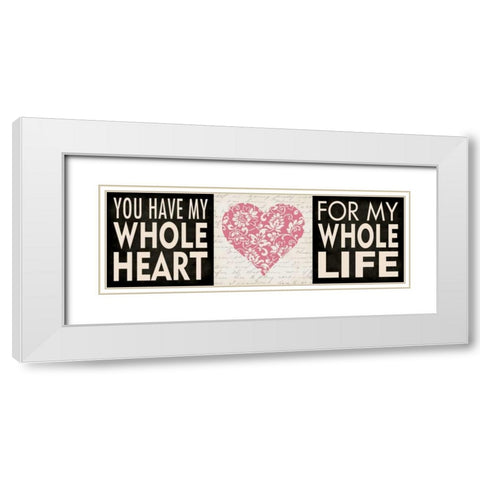 Whole Heart White Modern Wood Framed Art Print with Double Matting by Marrott, Stephanie