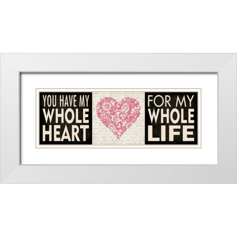 Whole Heart White Modern Wood Framed Art Print with Double Matting by Marrott, Stephanie