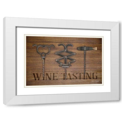 Corkscrews White Modern Wood Framed Art Print with Double Matting by Marrott, Stephanie