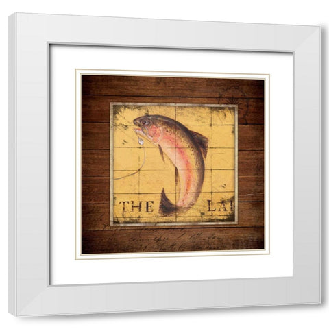On the Line White Modern Wood Framed Art Print with Double Matting by Marrott, Stephanie