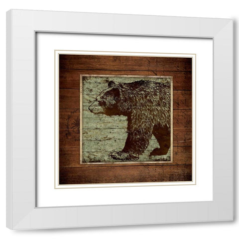 On the Prowl White Modern Wood Framed Art Print with Double Matting by Marrott, Stephanie