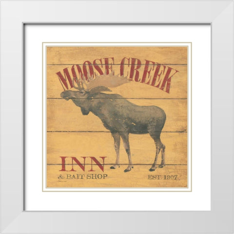 Moose Creek White Modern Wood Framed Art Print with Double Matting by Marrott, Stephanie