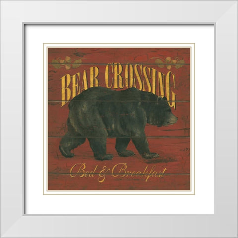 Bear Creek White Modern Wood Framed Art Print with Double Matting by Marrott, Stephanie