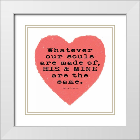 His and Mine White Modern Wood Framed Art Print with Double Matting by Marrott, Stephanie