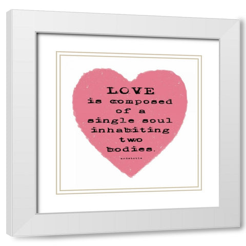 Love Is White Modern Wood Framed Art Print with Double Matting by Marrott, Stephanie