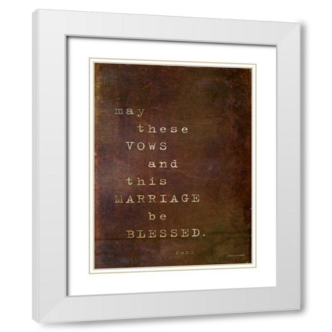 These Vows White Modern Wood Framed Art Print with Double Matting by Marrott, Stephanie
