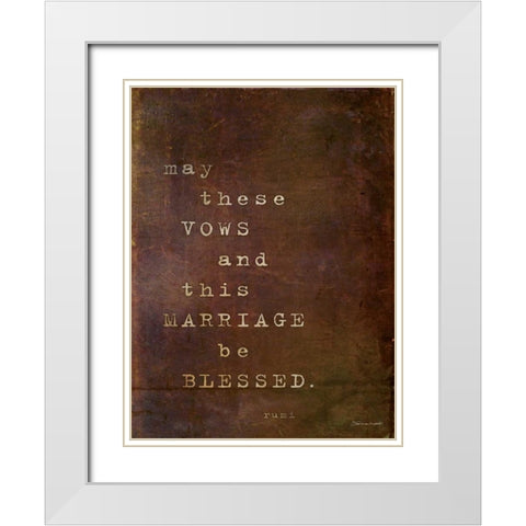 These Vows White Modern Wood Framed Art Print with Double Matting by Marrott, Stephanie
