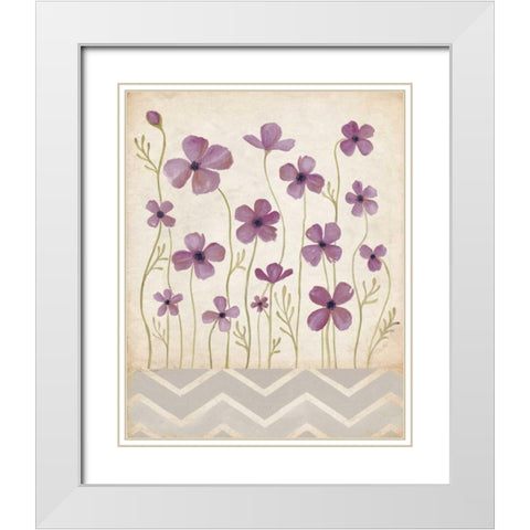 Orchid Poppies White Modern Wood Framed Art Print with Double Matting by Marrott, Stephanie