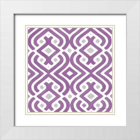 Orchid Texture White Modern Wood Framed Art Print with Double Matting by Marrott, Stephanie
