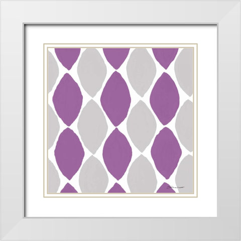 Spots in Orchid White Modern Wood Framed Art Print with Double Matting by Marrott, Stephanie
