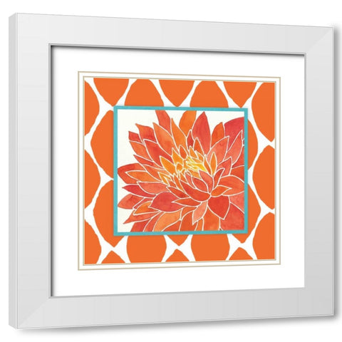 Modern Flower II White Modern Wood Framed Art Print with Double Matting by Marrott, Stephanie