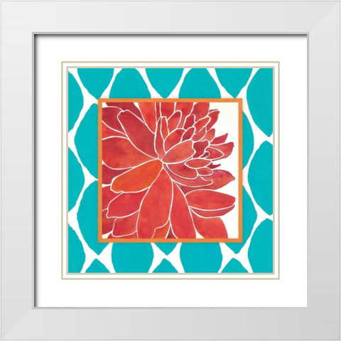 Modern Flower III White Modern Wood Framed Art Print with Double Matting by Marrott, Stephanie