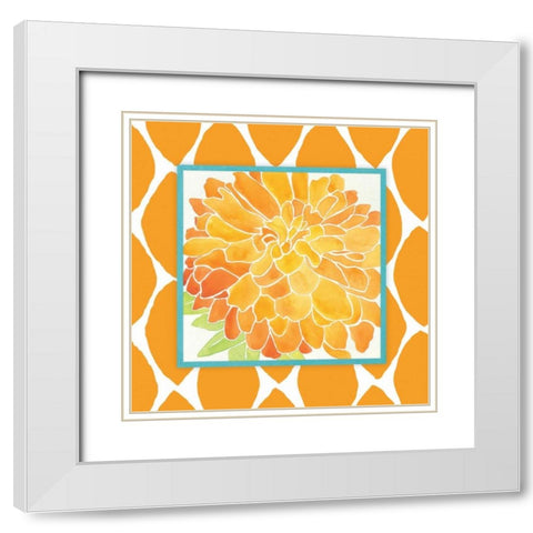 Modern Flower IV White Modern Wood Framed Art Print with Double Matting by Marrott, Stephanie