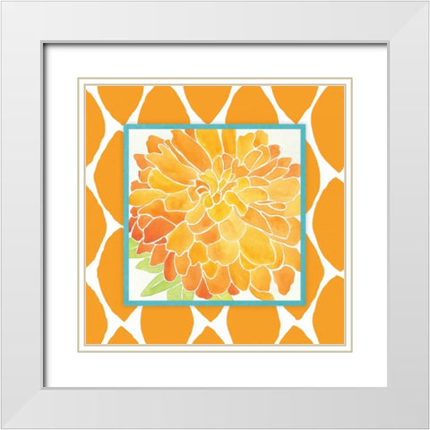 Modern Flower IV White Modern Wood Framed Art Print with Double Matting by Marrott, Stephanie