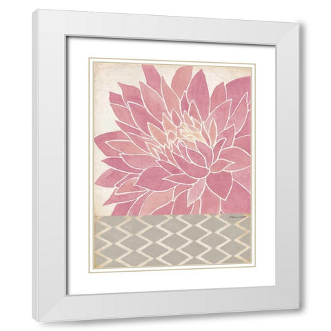Dahlia Pink I White Modern Wood Framed Art Print with Double Matting by Marrott, Stephanie