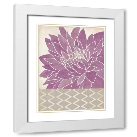 Dahlia Orchid I White Modern Wood Framed Art Print with Double Matting by Marrott, Stephanie