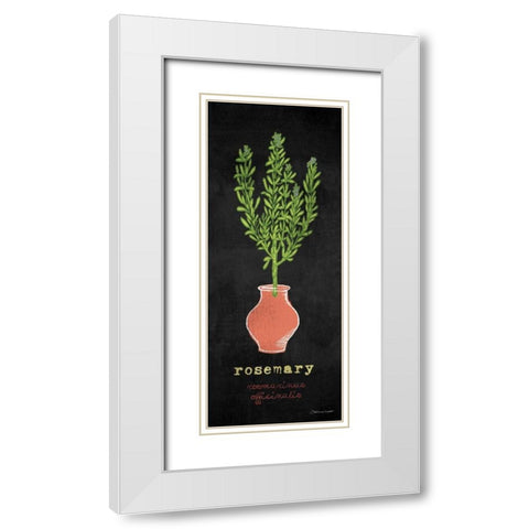 Rosemary White Modern Wood Framed Art Print with Double Matting by Marrott, Stephanie