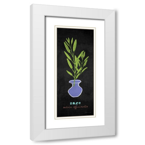 Sage White Modern Wood Framed Art Print with Double Matting by Marrott, Stephanie
