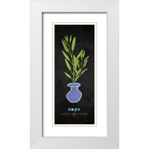 Sage White Modern Wood Framed Art Print with Double Matting by Marrott, Stephanie