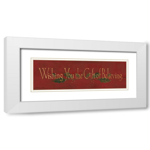 Wishing You White Modern Wood Framed Art Print with Double Matting by Marrott, Stephanie