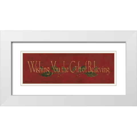 Wishing You White Modern Wood Framed Art Print with Double Matting by Marrott, Stephanie