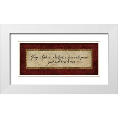 Glory to God White Modern Wood Framed Art Print with Double Matting by Marrott, Stephanie