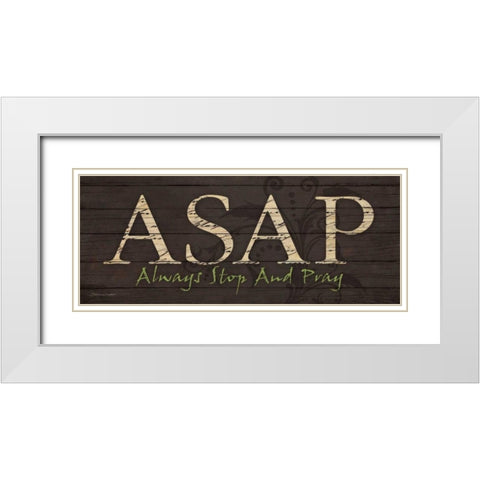 ASAP White Modern Wood Framed Art Print with Double Matting by Marrott, Stephanie