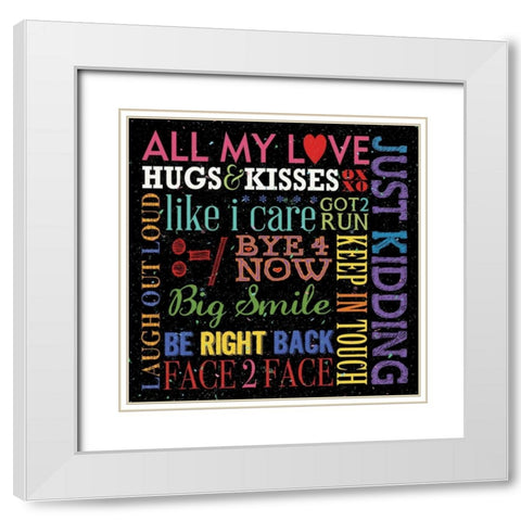 Text Slang II White Modern Wood Framed Art Print with Double Matting by Marrott, Stephanie