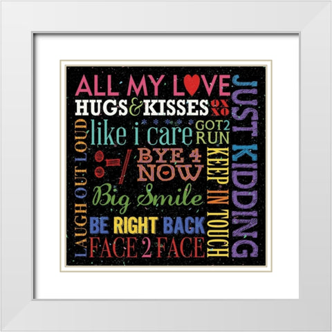 Text Slang II White Modern Wood Framed Art Print with Double Matting by Marrott, Stephanie