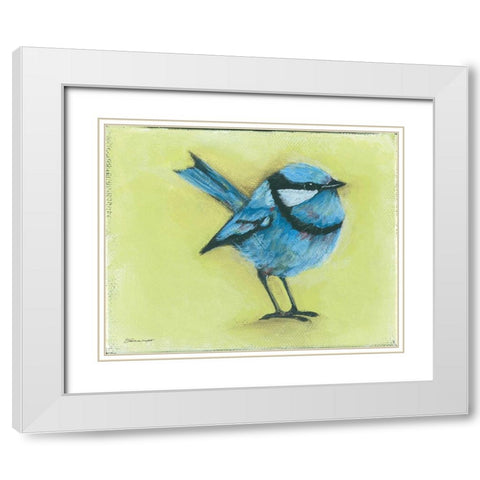 Blue Boy White Modern Wood Framed Art Print with Double Matting by Marrott, Stephanie