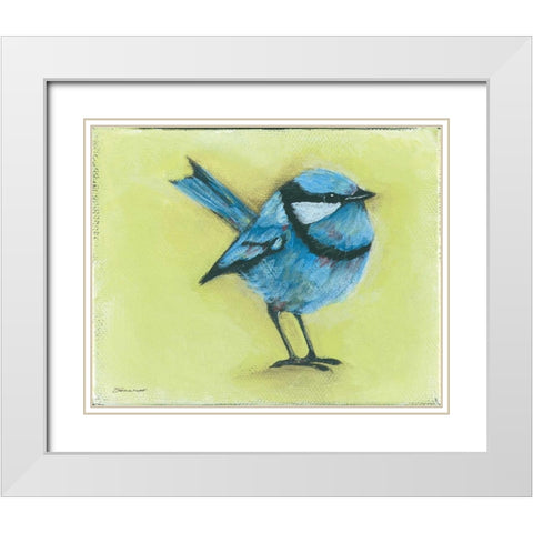 Blue Boy White Modern Wood Framed Art Print with Double Matting by Marrott, Stephanie