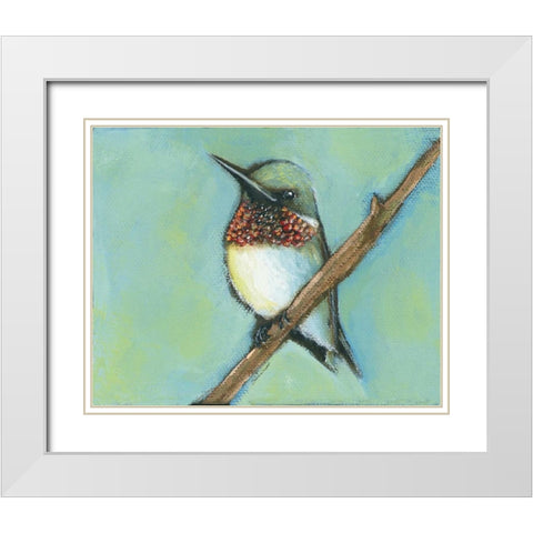 Taking A Rest White Modern Wood Framed Art Print with Double Matting by Marrott, Stephanie
