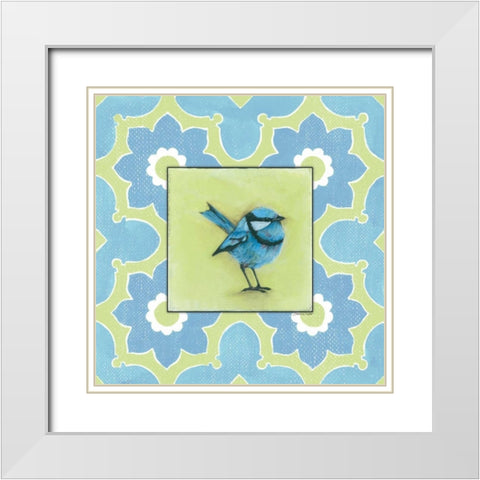Blue Boy in Green White Modern Wood Framed Art Print with Double Matting by Marrott, Stephanie
