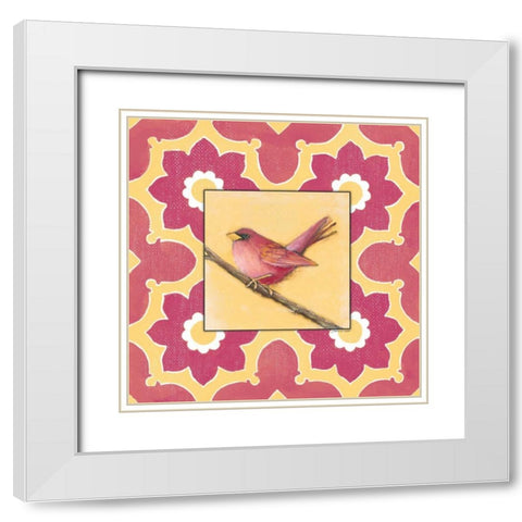 Show Off in Yellow White Modern Wood Framed Art Print with Double Matting by Marrott, Stephanie