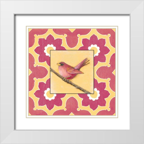 Show Off in Yellow White Modern Wood Framed Art Print with Double Matting by Marrott, Stephanie