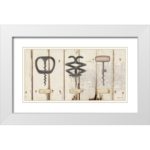 Corkscrews I White Modern Wood Framed Art Print with Double Matting by Marrott, Stephanie