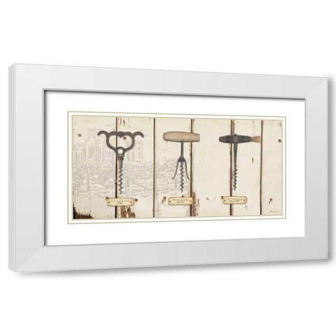 Corkscrews II White Modern Wood Framed Art Print with Double Matting by Marrott, Stephanie