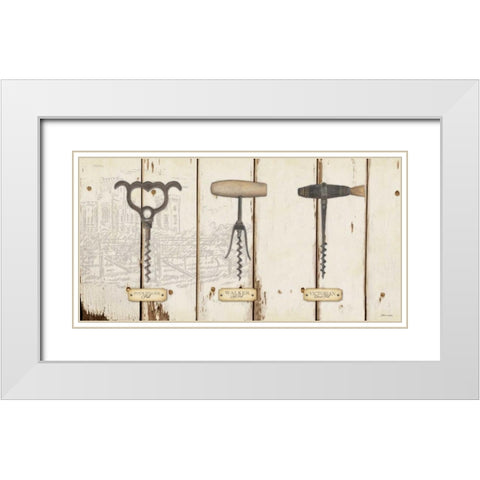 Corkscrews II White Modern Wood Framed Art Print with Double Matting by Marrott, Stephanie