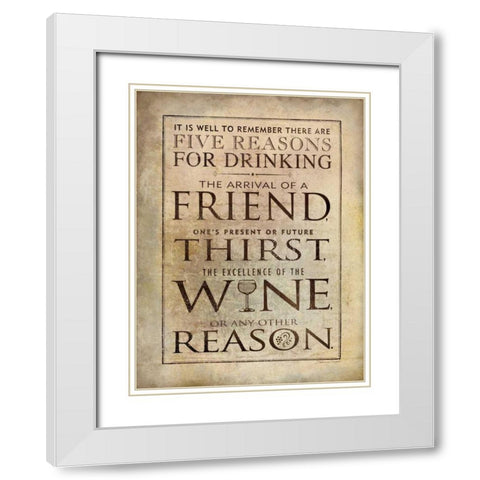 Well to Remember White Modern Wood Framed Art Print with Double Matting by Marrott, Stephanie