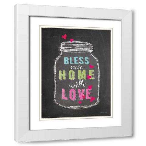 Bless Our Home White Modern Wood Framed Art Print with Double Matting by Marrott, Stephanie