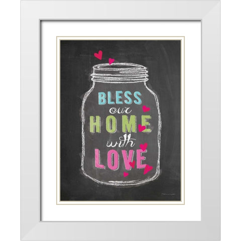 Bless Our Home White Modern Wood Framed Art Print with Double Matting by Marrott, Stephanie
